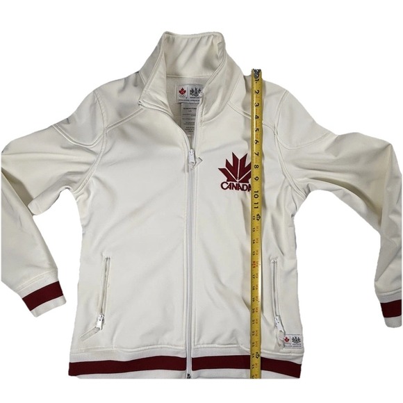 Canada Olympics Hudson Bay Women's Soft Shell off white Jacket L EUC - Picture 5 of 16